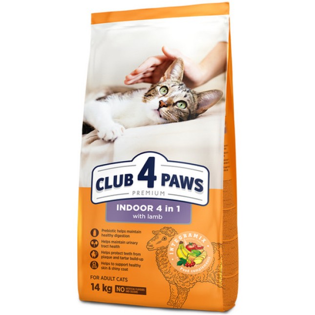 Kormotech Club 4 Paws τροφή για γάτες που ζουν μέσα στο σπίτι με αρνί 14kg Kormotech Club 4 Paws τροφή για γάτες που ζουν μέσα στο σπίτι με αρνί 14kg