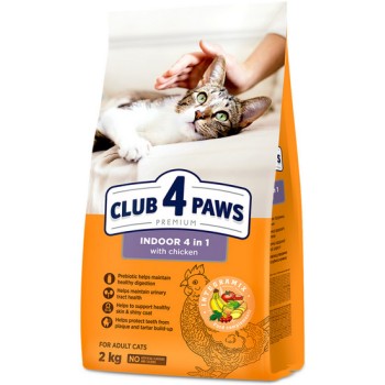Kormotech Club 4 Paws τροφή για γάτες που ζουν μέσα στο σπίτι με κοτόπουλο 2kg Kormotech Club 4 Paws τροφή για γάτες που ζουν μέσα στο σπίτι με κοτόπουλο 2kg