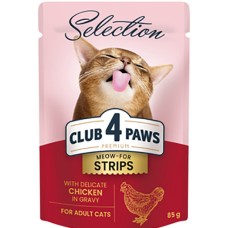 Kormotech Club 4 Paws Υγρή Τροφή για ενήλικες γάτες με κοτόπουλο σε σάλτσα 85gr Kormotech Club 4 Paws Υγρή Τροφή για ενήλικες γάτες με κοτόπουλο σε σάλτσα 85gr