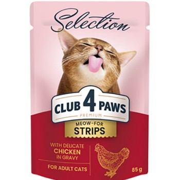 Kormotech Club 4 Paws Υγρή Τροφή για ενήλικες γάτες με κοτόπουλο σε σάλτσα 85gr Kormotech Club 4 Paws Υγρή Τροφή για ενήλικες γάτες με κοτόπουλο σε σάλτσα 85gr