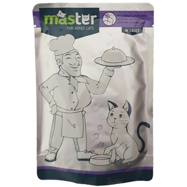Kormotech Master Υγρή Τροφή για ενήλικες γάτες με κουνέλι σε σάλτσα 80gr Kormotech Master Υγρή Τροφή για ενήλικες γάτες με κουνέλι σε σάλτσα 80gr