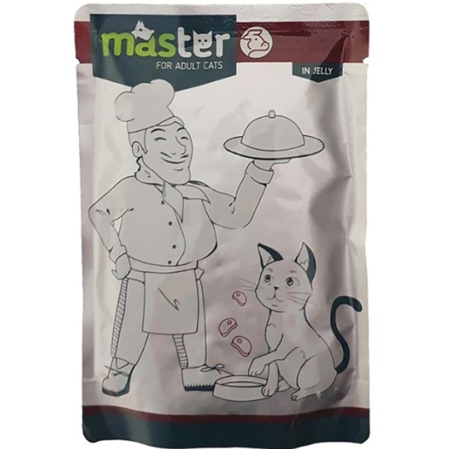 Kormotech Master Υγρή Τροφή για ενήλικες γάτες με κρέας σε ζελέ 80gr Kormotech Master Υγρή Τροφή για ενήλικες γάτες με κρέας σε ζελέ 80gr