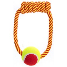 Nobleza βαμβακερό σχοινί με μπάλα και λαβή TPR L20cm 1τμχ Nobleza βαμβακερό σχοινί με μπάλα και λαβή TPR L20cm 1τμχ