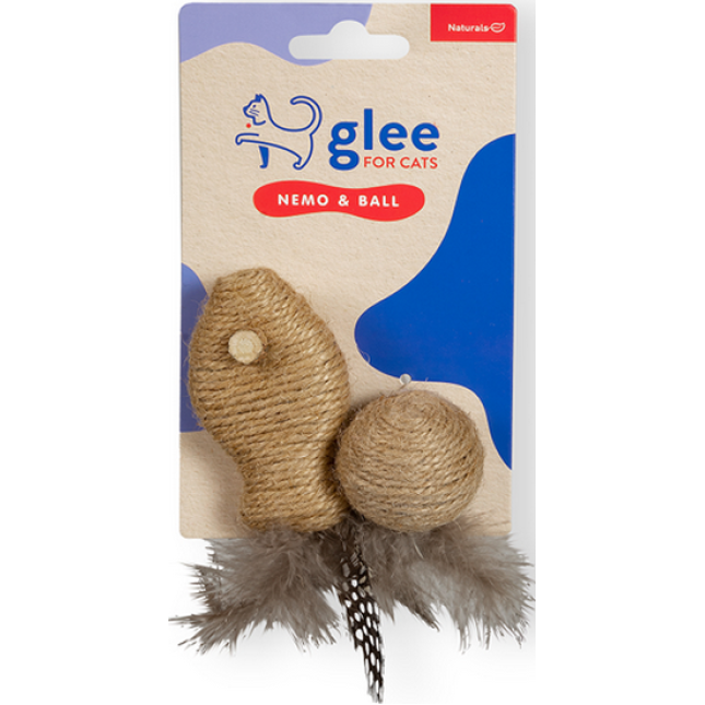 Glee Παιχνίδι Γάτας Nemo & ball me jute για να κρατάτε τη γάτα σας απασχολημένη Glee Παιχνίδι Γάτας Nemo & ball me jute για να κρατάτε τη γάτα σας απασχολημένη