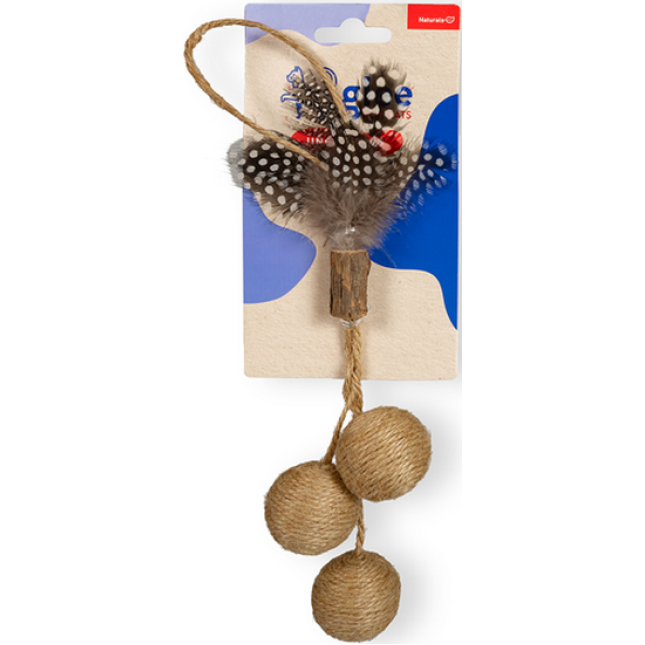 Glee Παιχνίδι Γάτας Jingle bells με jute & actinidia για να κρατάτε τη γάτα σας απασχολημένη 30x4cm Glee Παιχνίδι Γάτας Jingle bells με jute & actinidia για να κρατάτε τη γάτα σας απασχολημένη 30x4cm