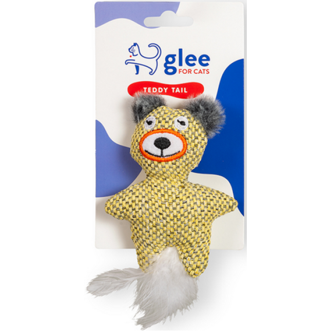 Glee Παιχνίδι Γάτας Teddy feather tail κίτρινο για να κρατάτε τη γάτα σας απασχολημένη 12x9cm Glee Παιχνίδι Γάτας Teddy feather tail κίτρινο για να κρατάτε τη γάτα σας απασχολημένη 12x9cm