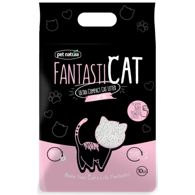 Pet natura fantasticat με ζεόλιθο Baby powder, 10lt