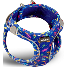 Glee Σαμαράκι dino Μπλε με ιμάντα τύπου Saddle που δεν ενοχλεί καθόλου το σώμα του σκύλου