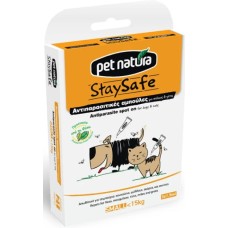 Pet natura STAY SAFE Πιπέτες για σκύλο και γάτα με φυσικά συστατικά, όπως τη γερανιόλη και το έλαιο