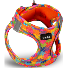 Glee Σαμαράκι Puzzle multicolor με ιμάντα τύπου Saddle που δεν ενοχλεί καθόλου το σώμα του σκύλου