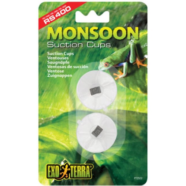 Exo terra Monsoon Βεντούζες στερεώνει τη σωλήνωση σε οποιαδήποτε λεία επιφάνεια Exo terra Monsoon Βεντούζες στερεώνει τη σωλήνωση σε οποιαδήποτε λεία επιφάνεια