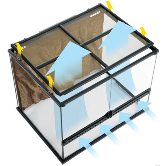 Exo Terra Χ Ψηλό γυάλινο τερράριουμ Medium 60x45x90cm Exo Terra Χ Ψηλό γυάλινο τερράριουμ Medium 60x45x90cm