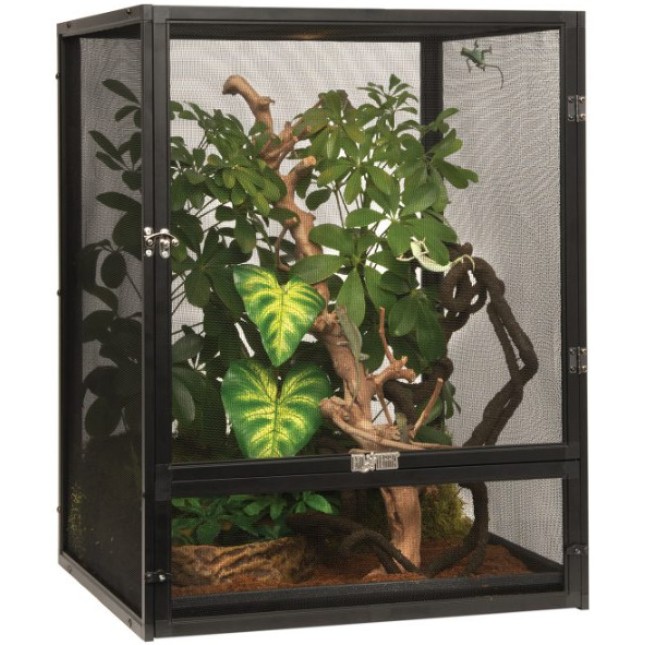 Exo Terra Ψηλό terrarium από μαύρο ανδρωμένο αλουμίνιο Small 45x45x60cm Exo Terra Ψηλό terrarium από μαύρο ανδρωμένο αλουμίνιο Small 45x45x60cm