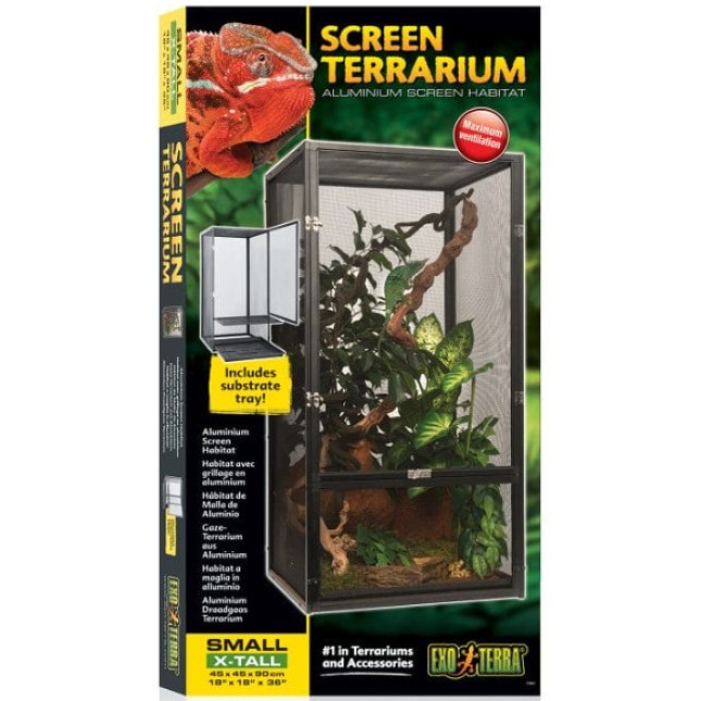 Exo Terra X-Ψηλό terrarium από μαύρο ανδρωμένο αλουμίνιο Small 45x45x60cm Exo Terra X-Ψηλό terrarium από μαύρο ανδρωμένο αλουμίνιο Small 45x45x60cm