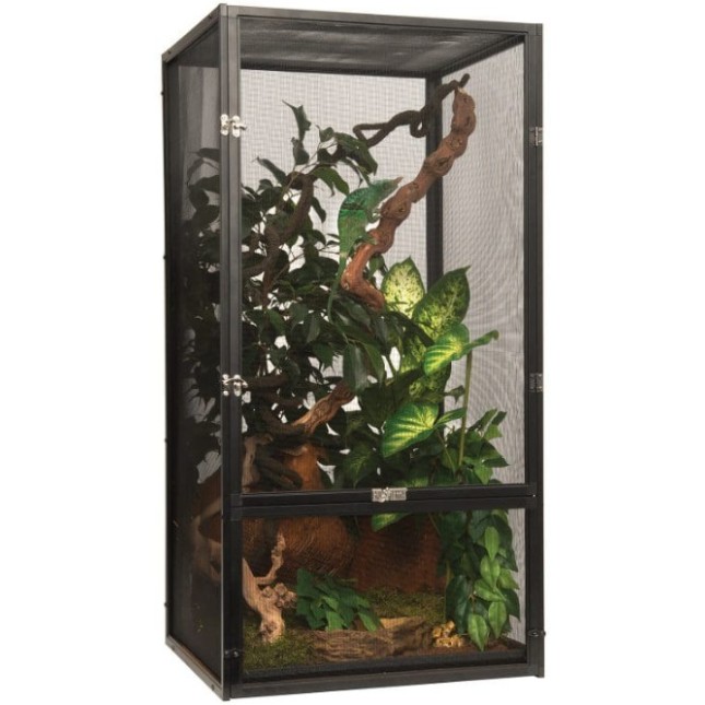 Exo Terra X-Ψηλό terrarium από μαύρο ανδρωμένο αλουμίνιο Small 45x45x60cm Exo Terra X-Ψηλό terrarium από μαύρο ανδρωμένο αλουμίνιο Small 45x45x60cm