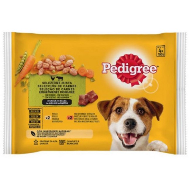 Pedigree μοσχάρι κοτόπουλο λαχανικά σε σάλτσα 1τμχ Pedigree μοσχάρι κοτόπουλο λαχανικά σε σάλτσα 1τμχ