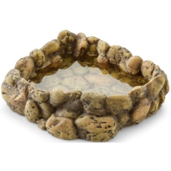 Exo Terra Γωνιακό πιάτο νερού με βότσαλο Large 16x18x5,5cm Exo Terra Γωνιακό πιάτο νερού με βότσαλο Large 16x18x5,5cm