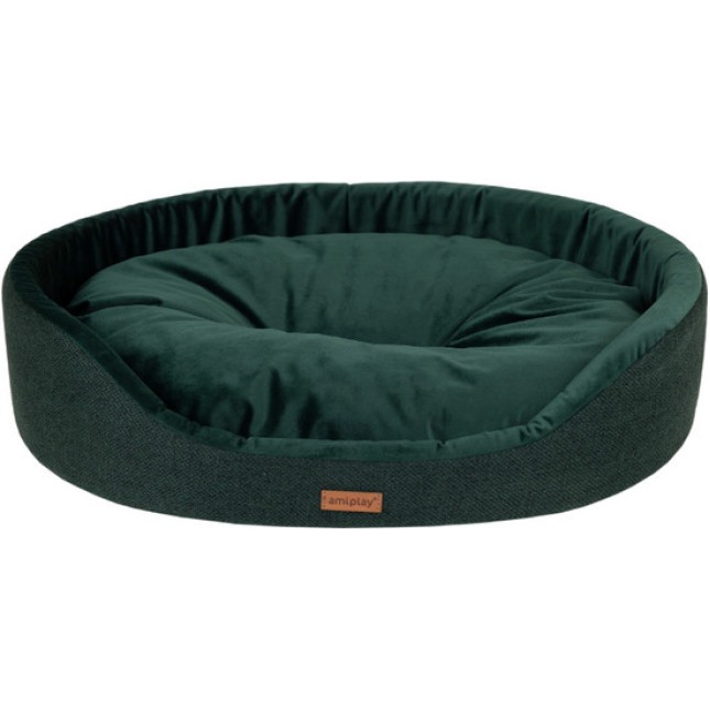 Amiplay-Κρεβάτι οβάλ SIENNA, Πράσινο XL 72x63x16cm Amiplay-Κρεβάτι οβάλ SIENNA, Πράσινο XL 72x63x16cm