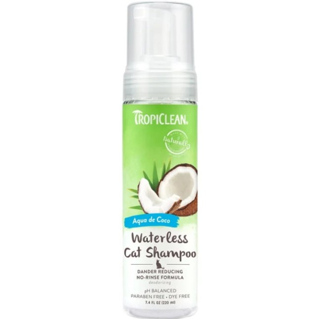 TropiClean Σαμπουάν στεγνού καθαρισµού για γάτες 220ml TropiClean Σαμπουάν στεγνού καθαρισµού για γάτες 220ml