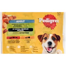 Pedigree Πλήρης τροφή για ενήλικους σκύλους με λαχανικά σε σάλτσα (Μοσχάρι/Αρνάκι - Γαλοπούλα) Pedigree Πλήρης τροφή για ενήλικους σκύλους με λαχανικά σε σάλτσα (Μοσχάρι/Αρνάκι - Γαλοπούλα)