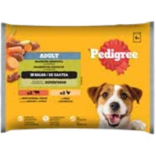 Pedigree για ενήλικους σκύλους με λαχανικά σε σάλτσα (Μοσχάρι/Συκώτι - Κοτόπουλο) 4x100g Pedigree για ενήλικους σκύλους με λαχανικά σε σάλτσα (Μοσχάρι/Συκώτι - Κοτόπουλο) 4x100g