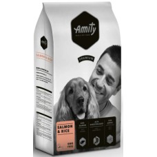 Amity Premium για ενήλικους σκύλους με σολομό και ρύζι  4kg