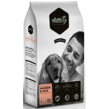 Amity Premium για ενήλικους σκύλους με σολομό και ρύζι 4kg Amity Premium για ενήλικους σκύλους με σολομό και ρύζι 4kg