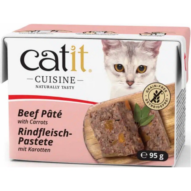 Catit υγρή τροφή γάτας Cuisine Μοσχαρίσιο πατέ με καρότα 95gr Catit υγρή τροφή γάτας Cuisine Μοσχαρίσιο πατέ με καρότα 95gr