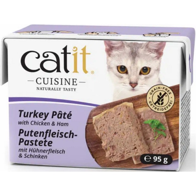 Catit υγρή τροφή γάτας Cuisine Πατέ γαλοπούλας με ζαμπόν κοτόπουλου 95gr Catit υγρή τροφή γάτας Cuisine Πατέ γαλοπούλας με ζαμπόν κοτόπουλου 95gr