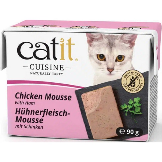 Catit υγρή τροφή γάτας Cuisine Μους κοτόπουλο με ζαμπόν 90gr Catit υγρή τροφή γάτας Cuisine Μους κοτόπουλο με ζαμπόν 90gr