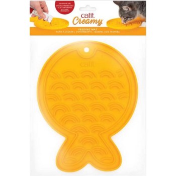 Catit χαλάκι γάτας αργής σίτισης Creamy Mat, σχήμα ψαριού 20x15,5x1cm