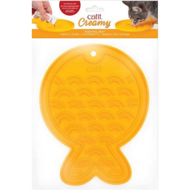 Catit χαλάκι γάτας αργής σίτισης Creamy Mat, σχήμα ψαριού 20x15,5x1cm