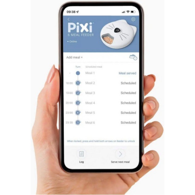 Catit Τηλεχειριζόμενος αυτόματος τροφοδότης Pixi Smart 6 γευμάτων για γάτες 32x34,5x9,2cm
