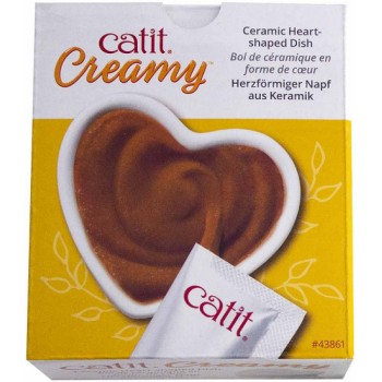 Catit Creamy κεραμικό μπολ σε σχήμα καρδιάς