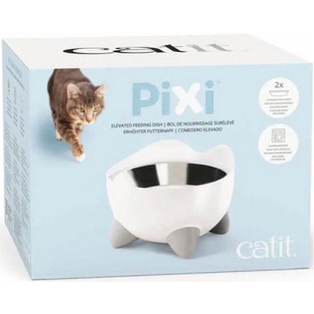 Catit Pixi Ανυψωμένο Πιάτο Ταΐσματος Λευκό ιδανικό για το σερβίρισμα οποιουδήποτε είδους τροφής Catit Pixi Ανυψωμένο Πιάτο Ταΐσματος Λευκό ιδανικό για το σερβίρισμα οποιουδήποτε είδους τροφής