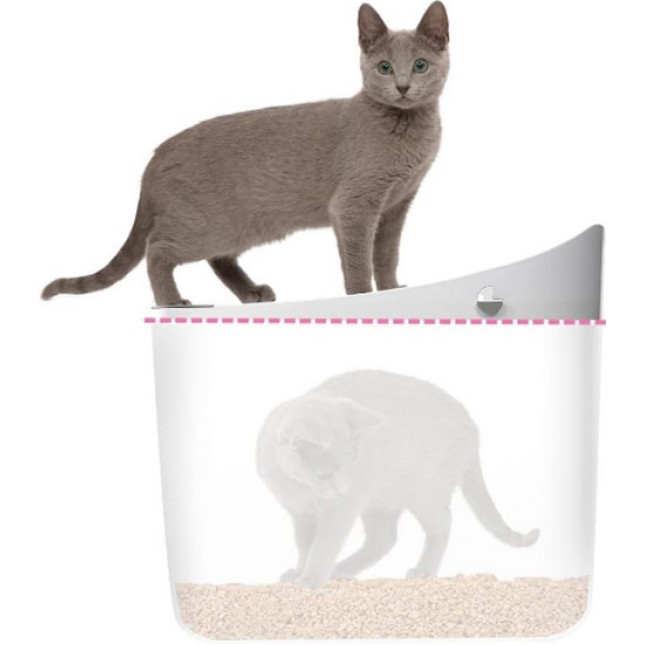 Catit ανοικτή τουαλέτα γάτας Pixi Box, γκρι 52x41x47,5cm Catit ανοικτή τουαλέτα γάτας Pixi Box, γκρι 52x41x47,5cm