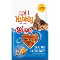 Catit λιχουδιές Nibbly Wraps για γάτες, με κοτόπουλο & ψάρι 30g Catit λιχουδιές Nibbly Wraps για γάτες, με κοτόπουλο & ψάρι 30g