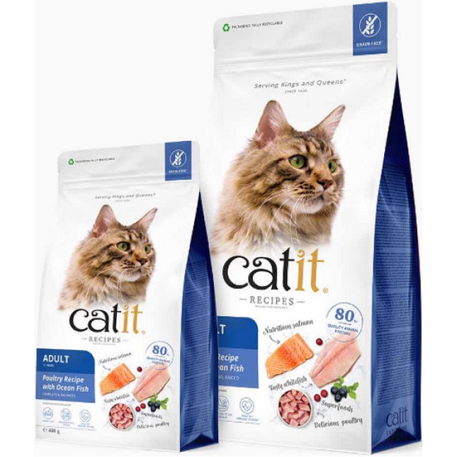 Catit συνταγές πλήρης τροφής για ενήλικες γάτες με ψάρια ωκεανού Catit συνταγές πλήρης τροφής για ενήλικες γάτες με ψάρια ωκεανού