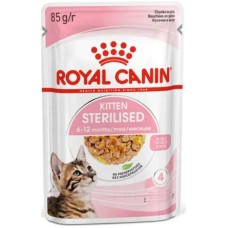 Royal Canin Πλήρης τροφή για στειρωμένα γατάκια με ψιλοκομμένες φέτες σε ζελέ 85g