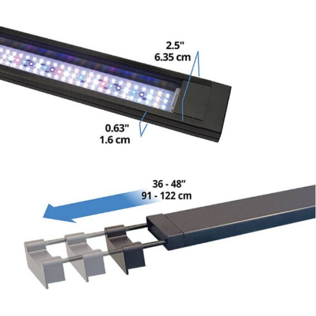Fluval Plant 3.0 LED η λάμπα προσφέρει μια ποικιλία προσαρμόσιμων επιλογών 46 W 91-122cm Fluval Plant 3.0 LED η λάμπα προσφέρει μια ποικιλία προσαρμόσιμων επιλογών 46 W 91-122cm