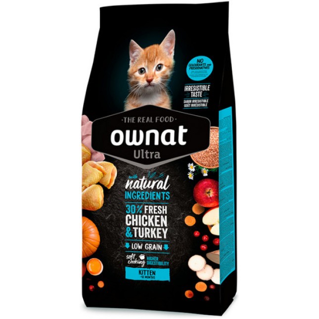 Ownat Ultra Πλήρης τροφή για γατάκια κάτω των 12 μηνών 3kg Ownat Ultra Πλήρης τροφή για γατάκια κάτω των 12 μηνών 3kg