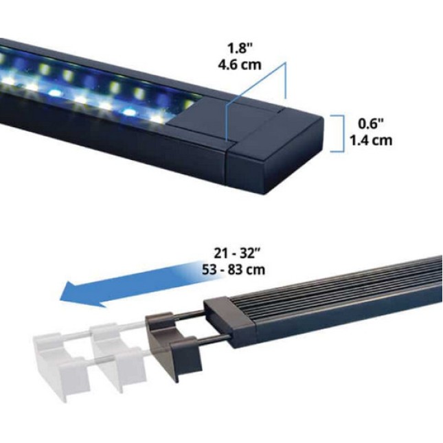 Fluval AquaSky LED 2.0 λάμπα ενυδρείου 16W, 53-83cm Fluval AquaSky LED 2.0 λάμπα ενυδρείου 16W, 53-83cm