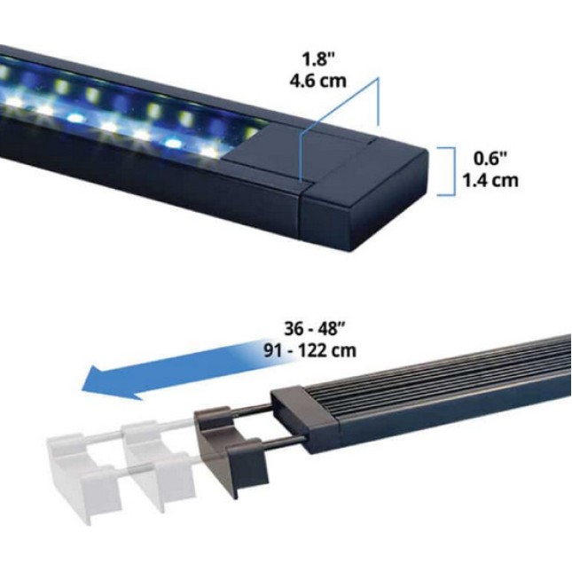 Fluval AquaSky LED 2.0 λάμπα ενυδρείου 27W, 91-122cm Fluval AquaSky LED 2.0 λάμπα ενυδρείου 27W, 91-122cm