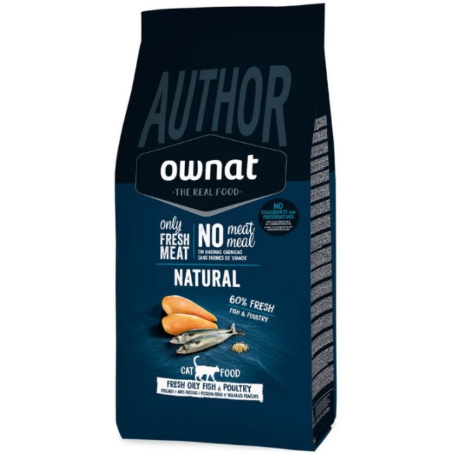 Ownat Author πλήρης τροφή για γάτες με φρέσκα ψάρι και πουλερικά Ownat Author πλήρης τροφή για γάτες με φρέσκα ψάρι και πουλερικά