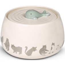 Glee Συντριβάνι Κεραμικό Εκρού Γκρι Whale O/S - 1200ml