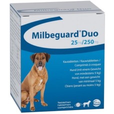 Milbeguard Duo  25-50 Kg αποπαρασιτικά δισκία 25mg/250 mg για μεγαλόσωμους σκύλους