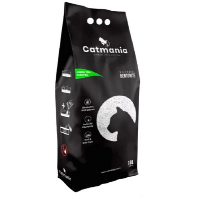 Catmania άμμος γάτας με άρωμα πράσινο τσάι 10lt Catmania άμμος γάτας με άρωμα πράσινο τσάι 10lt