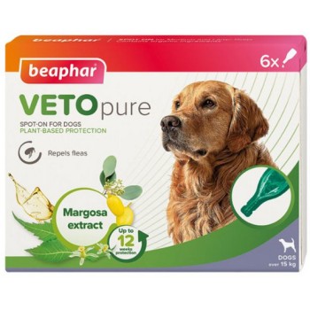 Beaphar Veto pure με εκχυλίσματα Margosa και ευκάλυπτου Citriodora M-L 15-30 kg 6αμπούλες Beaphar Veto pure με εκχυλίσματα Margosa και ευκάλυπτου Citriodora M-L 15-30 kg 6αμπούλες