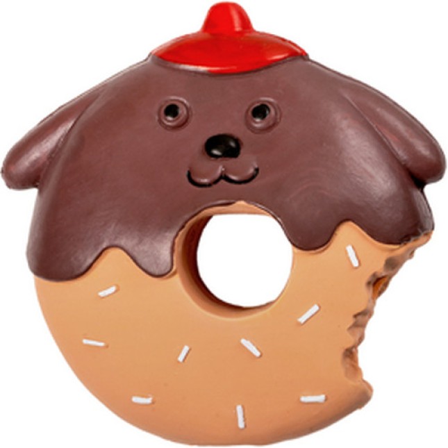Glee Παιχνίδι σκύλου Latex Donat με ενσωματωμένο squeaker για επιπλέον διασκέδαση  14cm