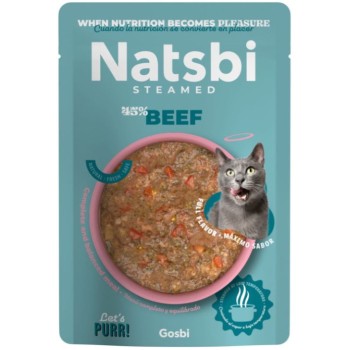 Natsbi Πλήρης τροφή για ενήλικες γάτες και γατάκια με βοδινό 80g Natsbi Πλήρης τροφή για ενήλικες γάτες και γατάκια με βοδινό 80g